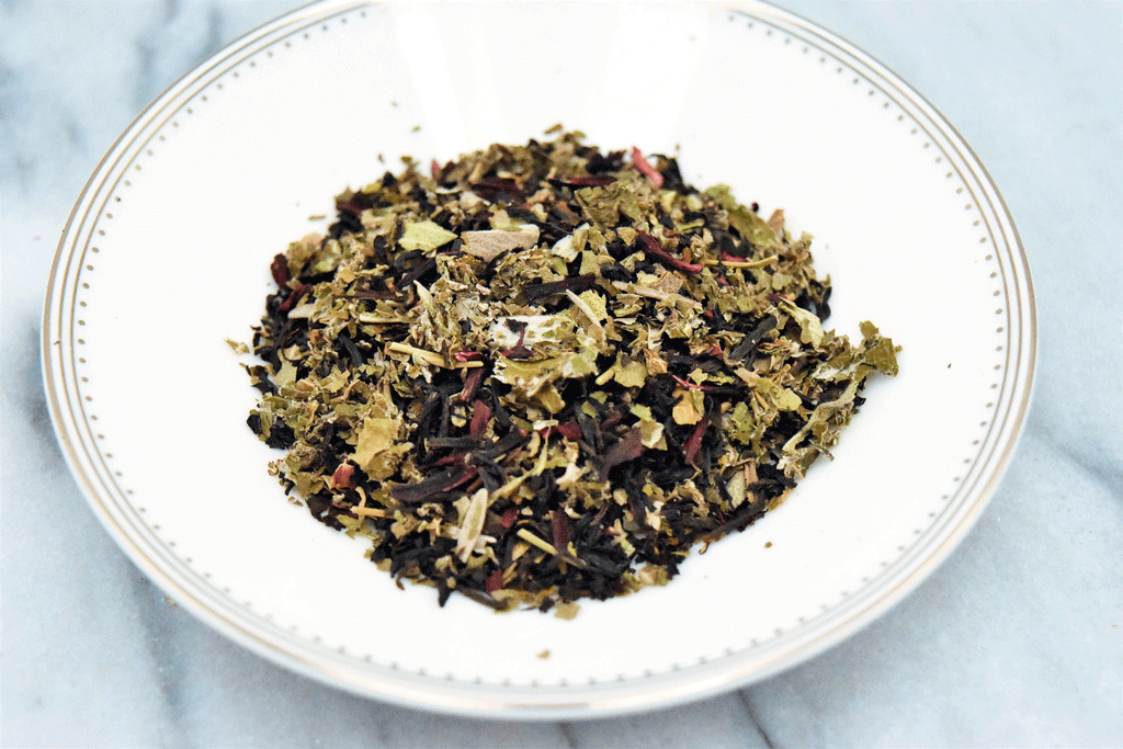 organic loose leaf hibiscus berry sage black tea